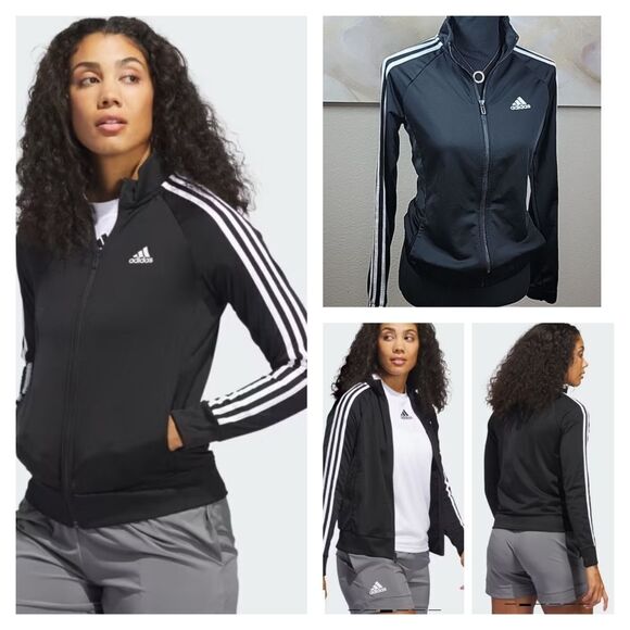 adidas Tops - Adidas Essential 3 Stripe Track Jacket